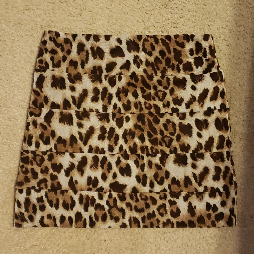 Medium Leopard Print Mini Skirt